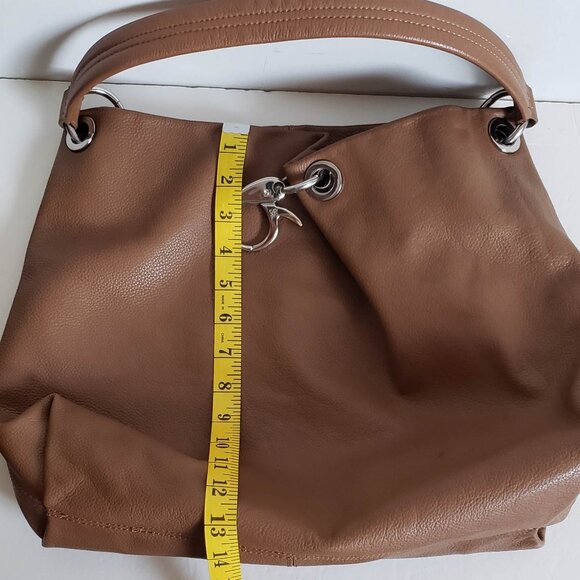 SIMPLY VERA WANG Leather Oversized Bag Huge Snap Hook Minimalist - Picture 6 of 16